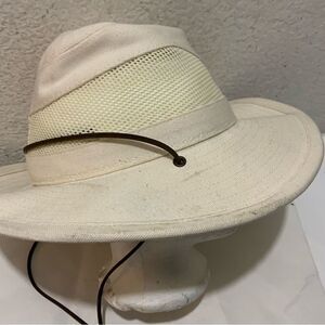 Herschel Hat Company H1H Vented Mesh Safari Hat Drawstring See Pics Size Small